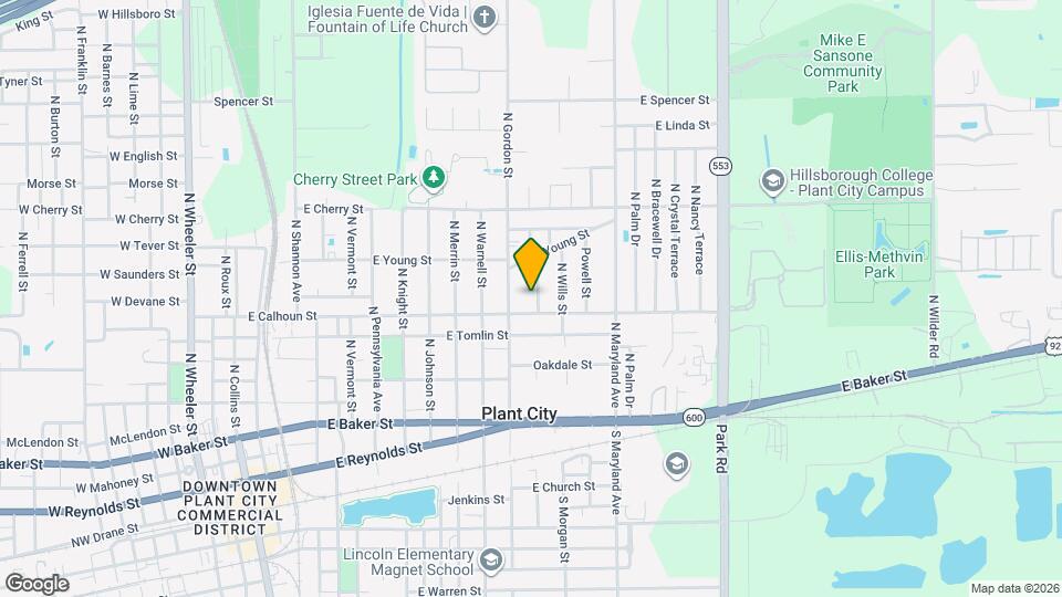 905 N Center St Map and Location Details