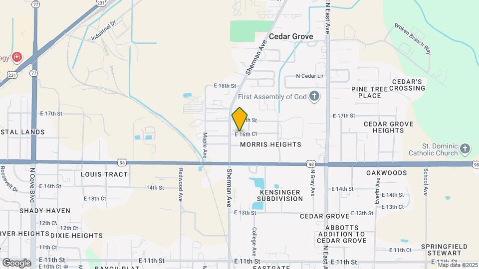 2312 E 16th Ct Map and Location Details