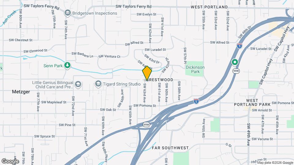 10822 SW 63rd Ave Map and Location Details