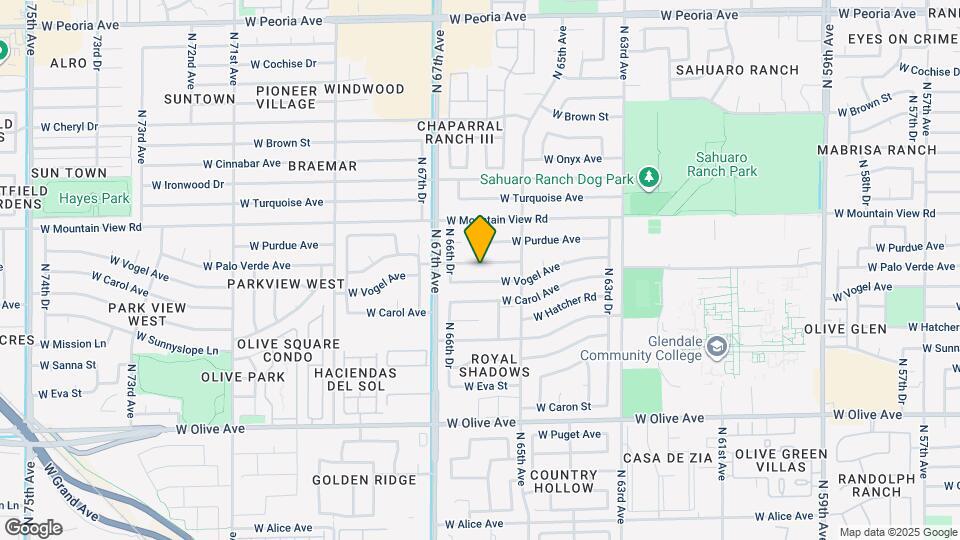 6545 W Palo Verde Ave Map and Location Details