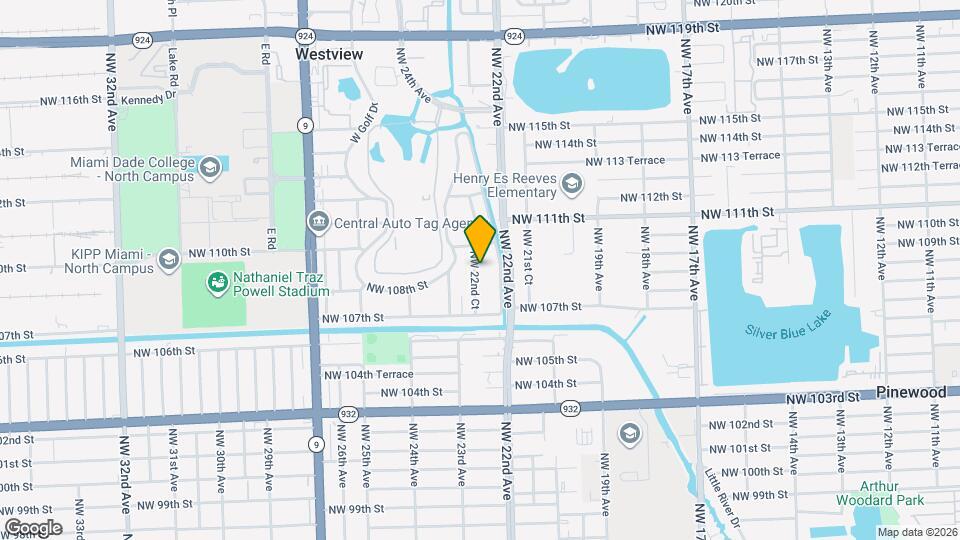 10861 NW 22nd Ct Map and Location Details