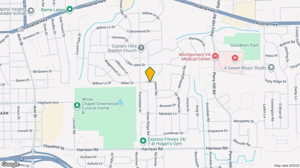 3418 Milan Dr Map and Location Details