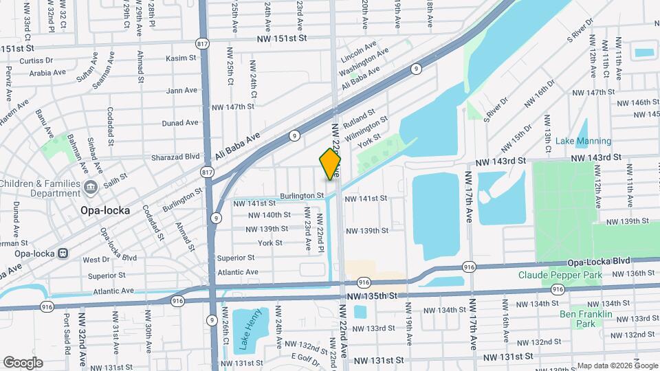14165 NW 22nd Ct Map and Location Details
