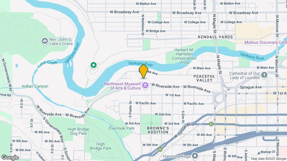 2226 W Riverside Ave Mapa y Detalles de la Ubicación