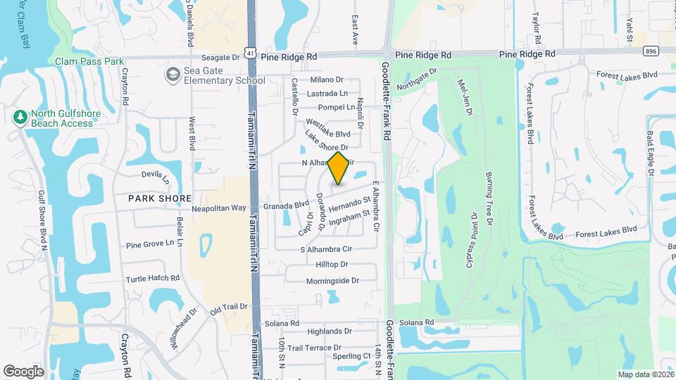 1221 Granada Blvd Map and Location Details