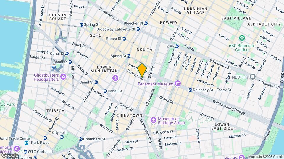 353 Broome St Mapa y Detalles de la Ubicación