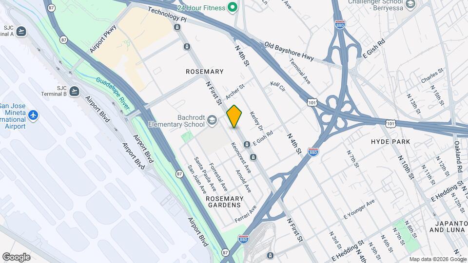 1481 N First St Map and Location Details