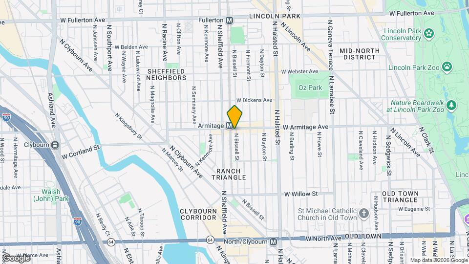 935 W Armitage Ave Map and Location Details
