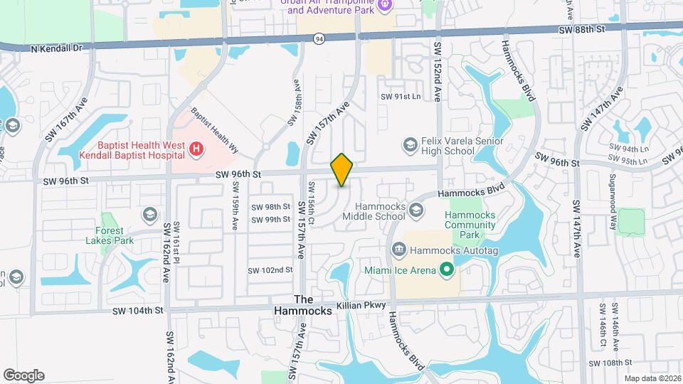 9721 SW 155th Ave Map and Location Details