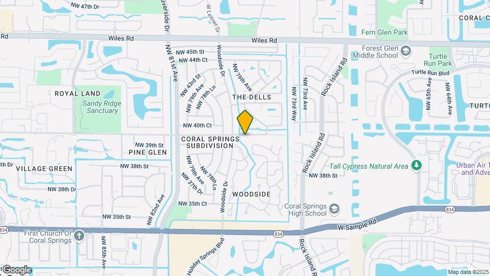 7616 NW 40th St Map and Location Details