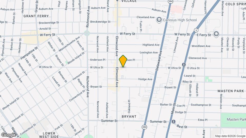 254 W Utica St Map and Location Details