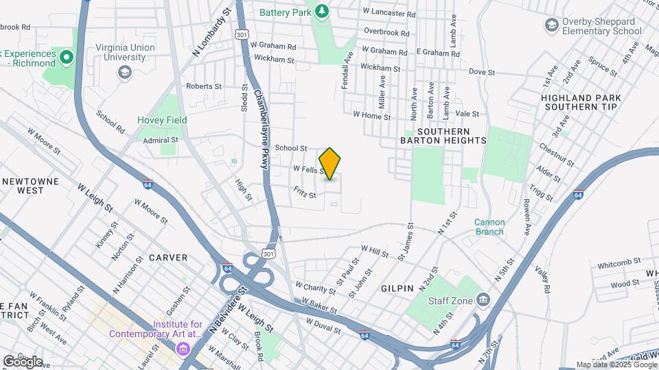 1603 Hickory St Map and Location Details
