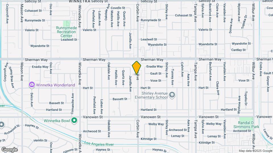 7053 Corbin Ave Map and Location Details