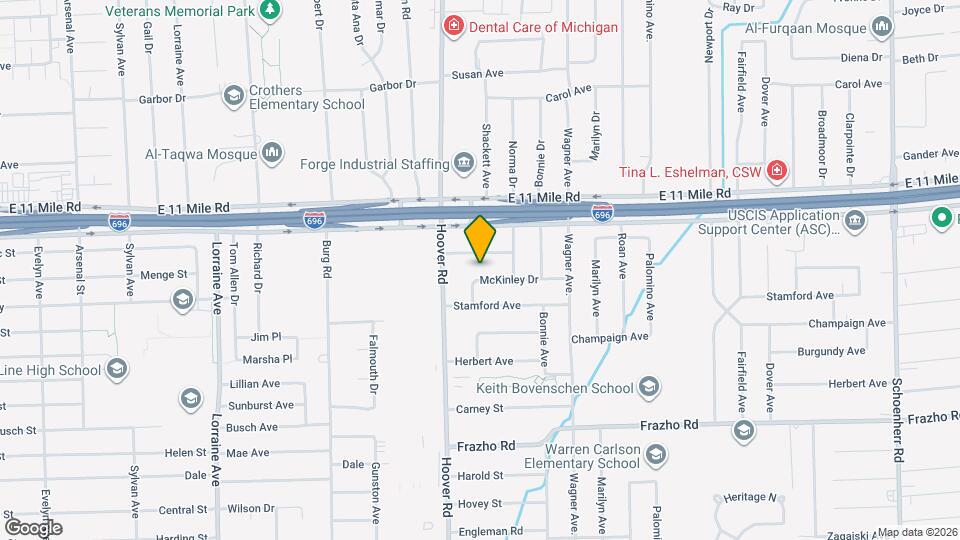 11809 McKinley Dr Map and Location Details