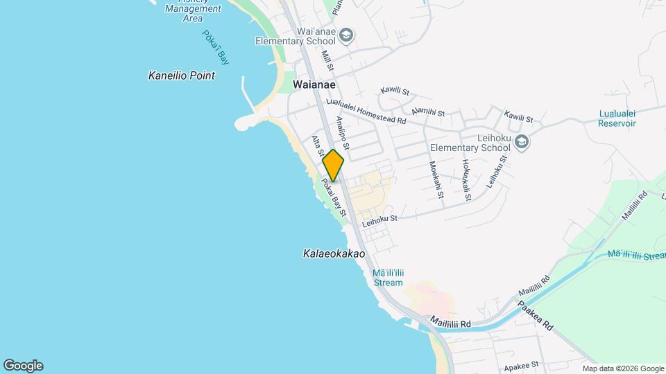 86-86 Pokai Bay St Map and Location Details