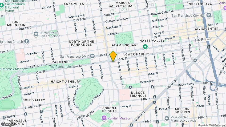 1055 Oak St Map and Location Details