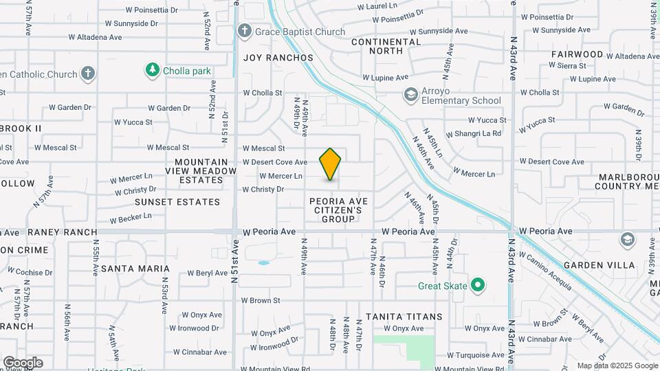 4806 W Christy Dr Mapa y Detalles de la Ubicación