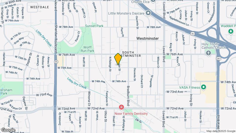 4105 W 75th Ave Map and Location Details