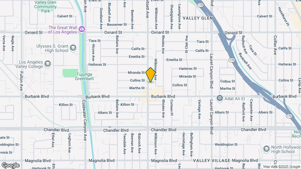 5648 Whitsett Ave Map and Location Details