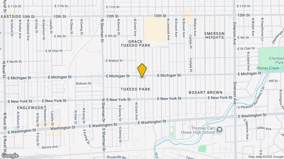 434 N Gladstone Ave Map and Location Details