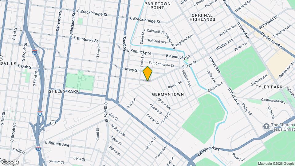 1022 E Oak St Map and Location Details