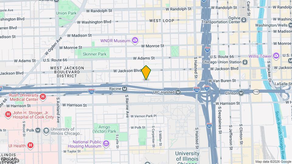 1098 W Van Buren St Mapa y Detalles de la Ubicación