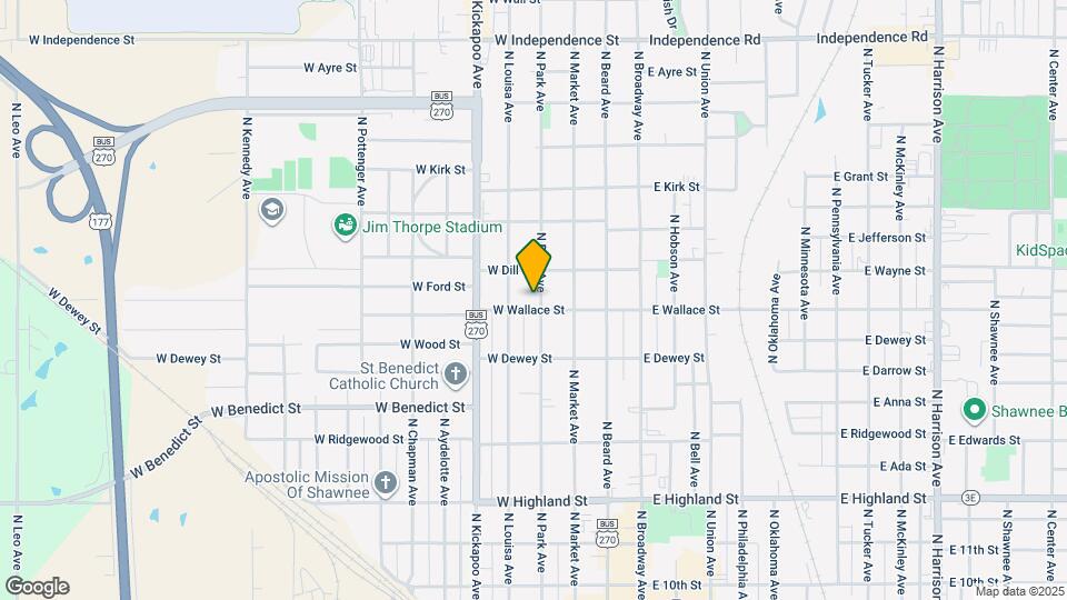 806 N Park Ave Map and Location Details