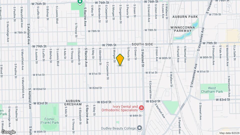 8032 S Sangamon St, Unit 1 Map and Location Details