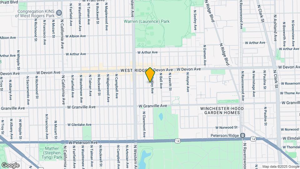6308 N Oakley Ave Mapa y Detalles de la Ubicación