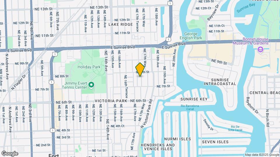 729 NE 17th Terrace Map and Location Details