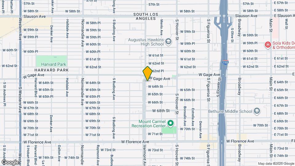 6316 S Vermont Ave Map and Location Details