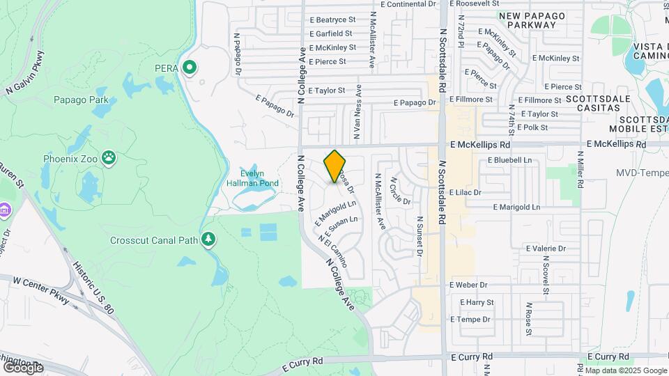 1702 N Ventura Ln Map and Location Details