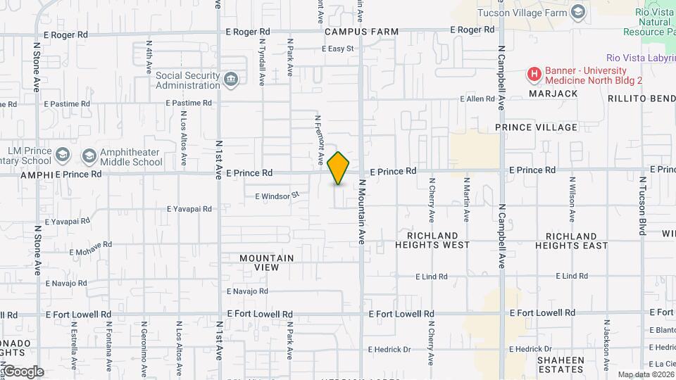 3526 N Santa Rita Ave Map and Location Details