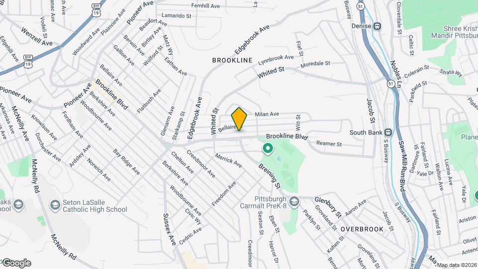 1237 Brookline Blvd Map and Location Details