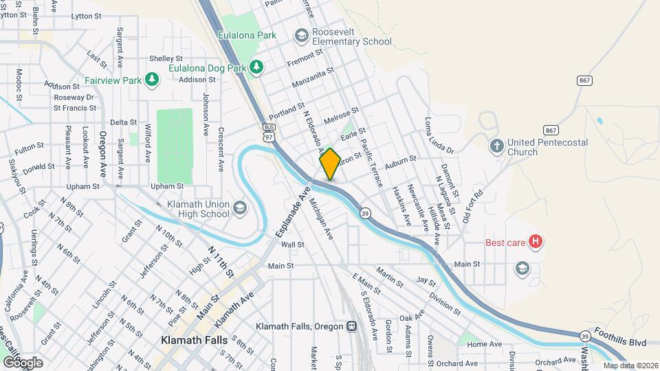 505 Crater Lake Pkwy Map and Location Details