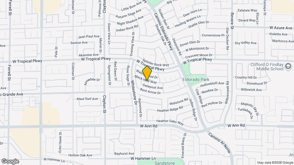 1707 Black Hills Way Mapa y Detalles de la Ubicación