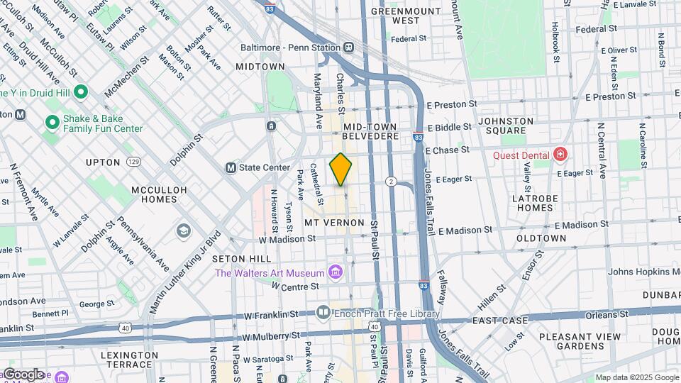 932 N Charles St Map and Location Details