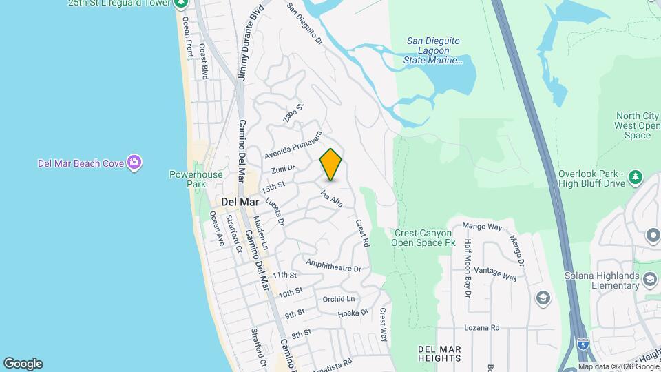 1411 Via Alta Map and Location Details