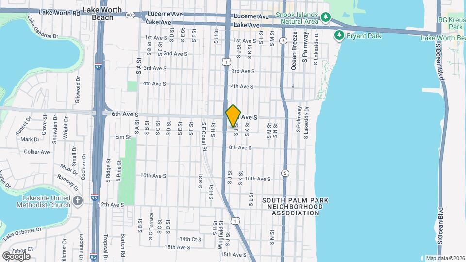 631 S J St, Unit Rear Upper Mapa y Detalles de la Ubicación