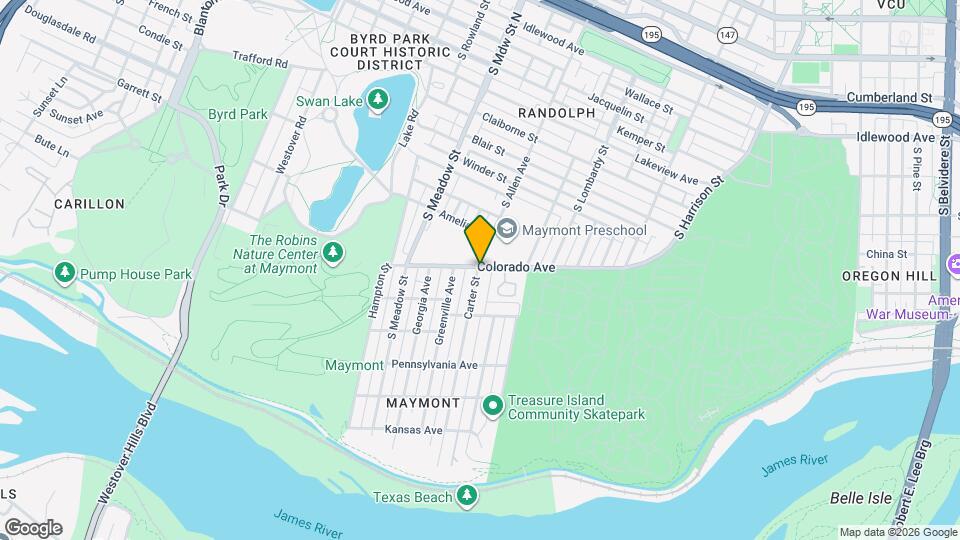 1401 Carter St Map and Location Details