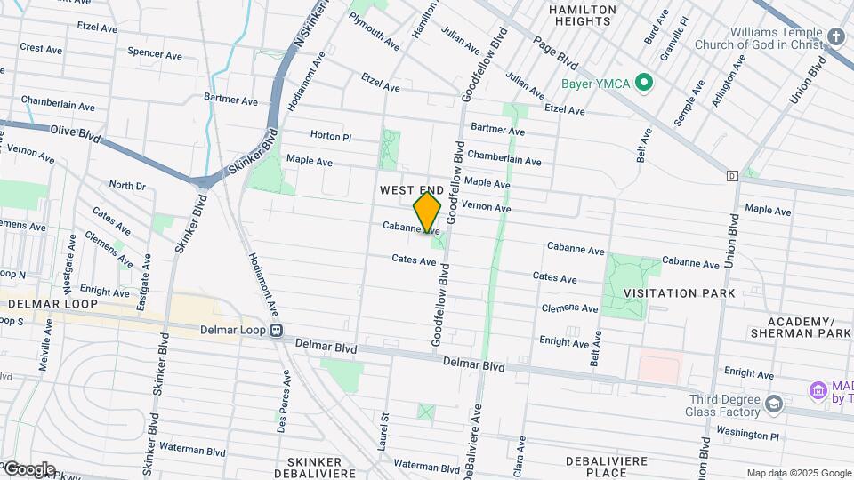 5820 Cabanne Ave Mapa y Detalles de la Ubicación