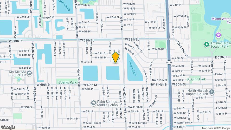 850 W 64th St Map and Location Details