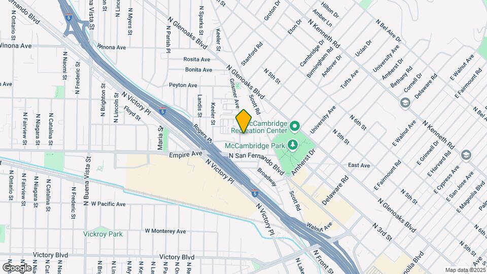 1610 Grismer Ave Map and Location Details