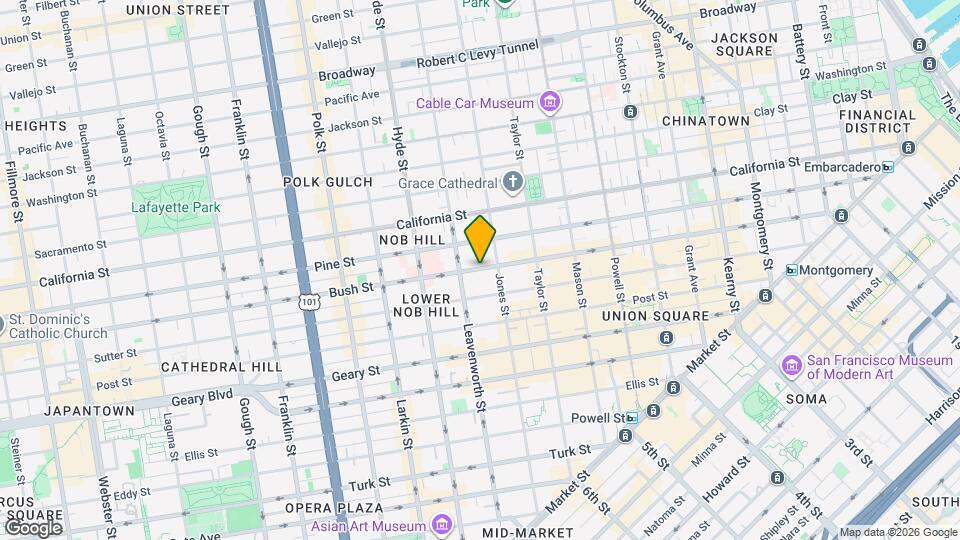 1047 Bush St Map and Location Details