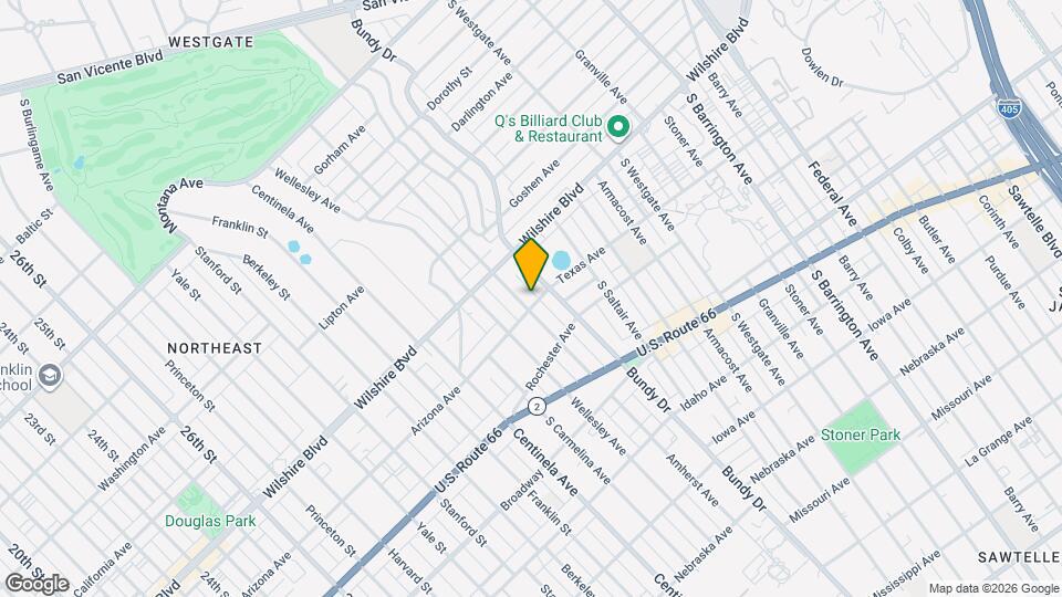 1250 Amherst Ave Map and Location Details