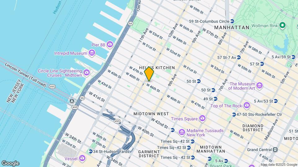 459 W 46th St Map and Location Details