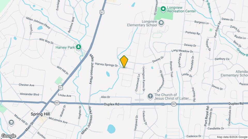 1060 Harvey Springs Dr Map and Location Details