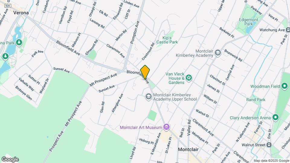 850 Bloomfield Ave Map and Location Details