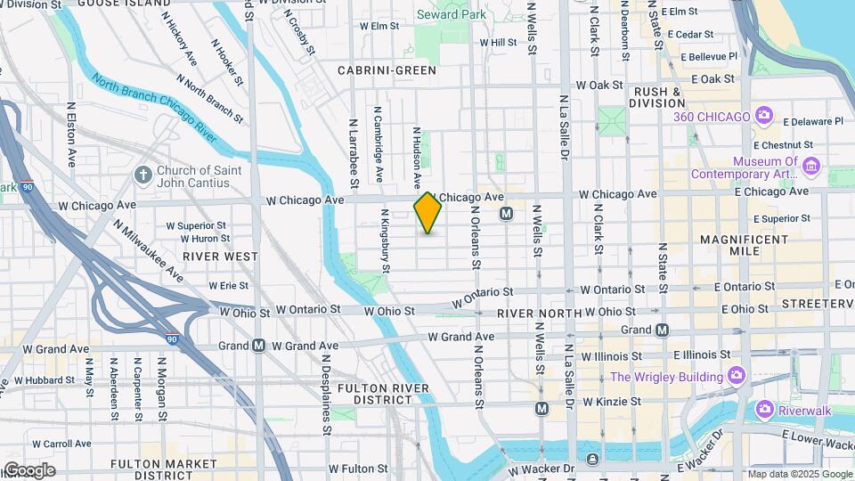 422 W Huron St Map and Location Details