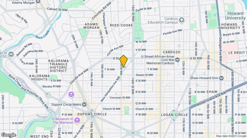 1621 T St NW Map and Location Details